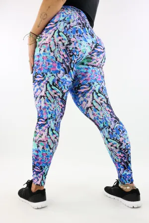 Watercolour Peacock - Casual - Full Leggings