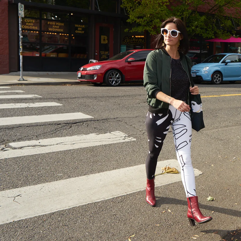 Wearable Art Leggings : Black & Tight