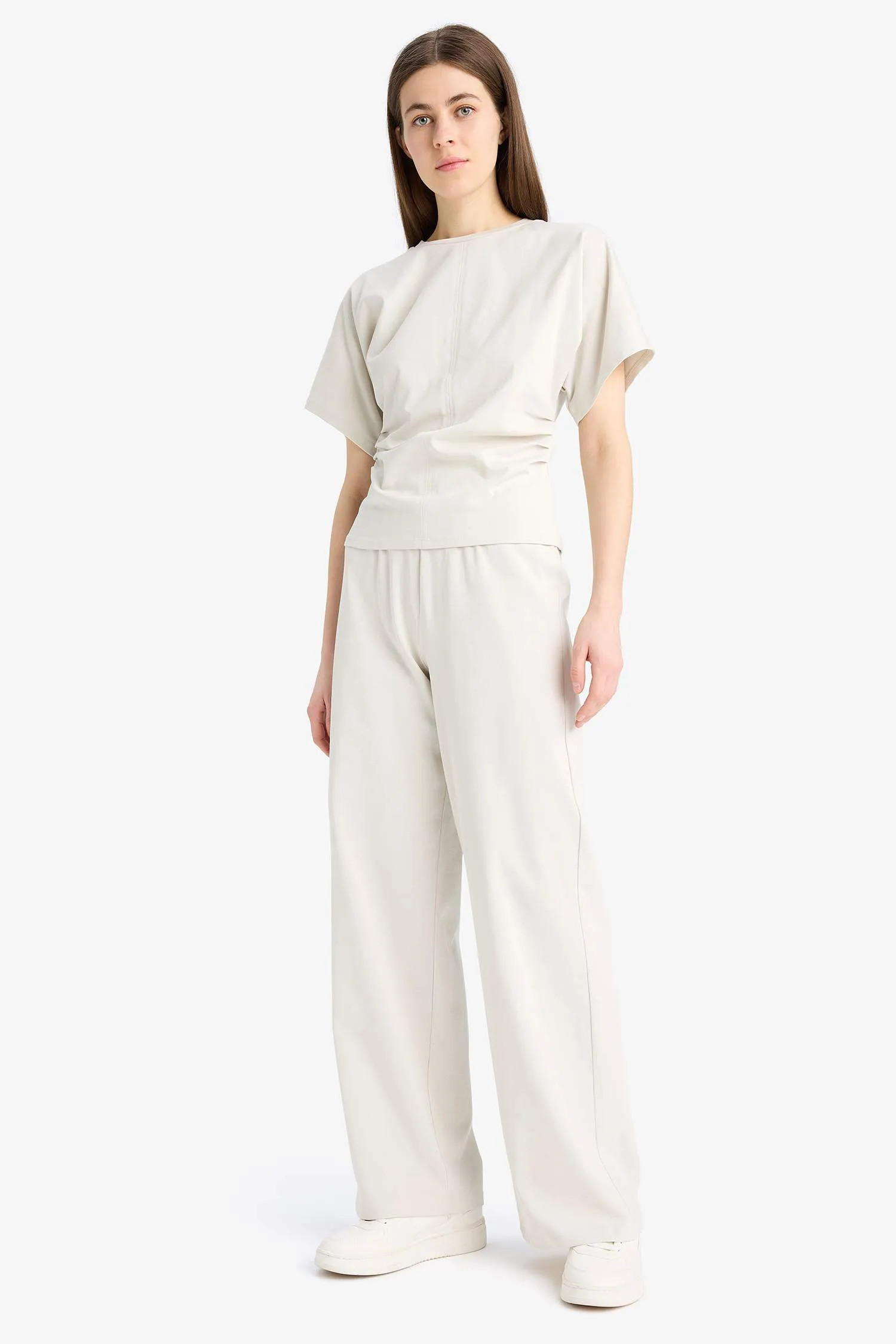 Wide Leg Basic Flat Wide Leg Premium Pants