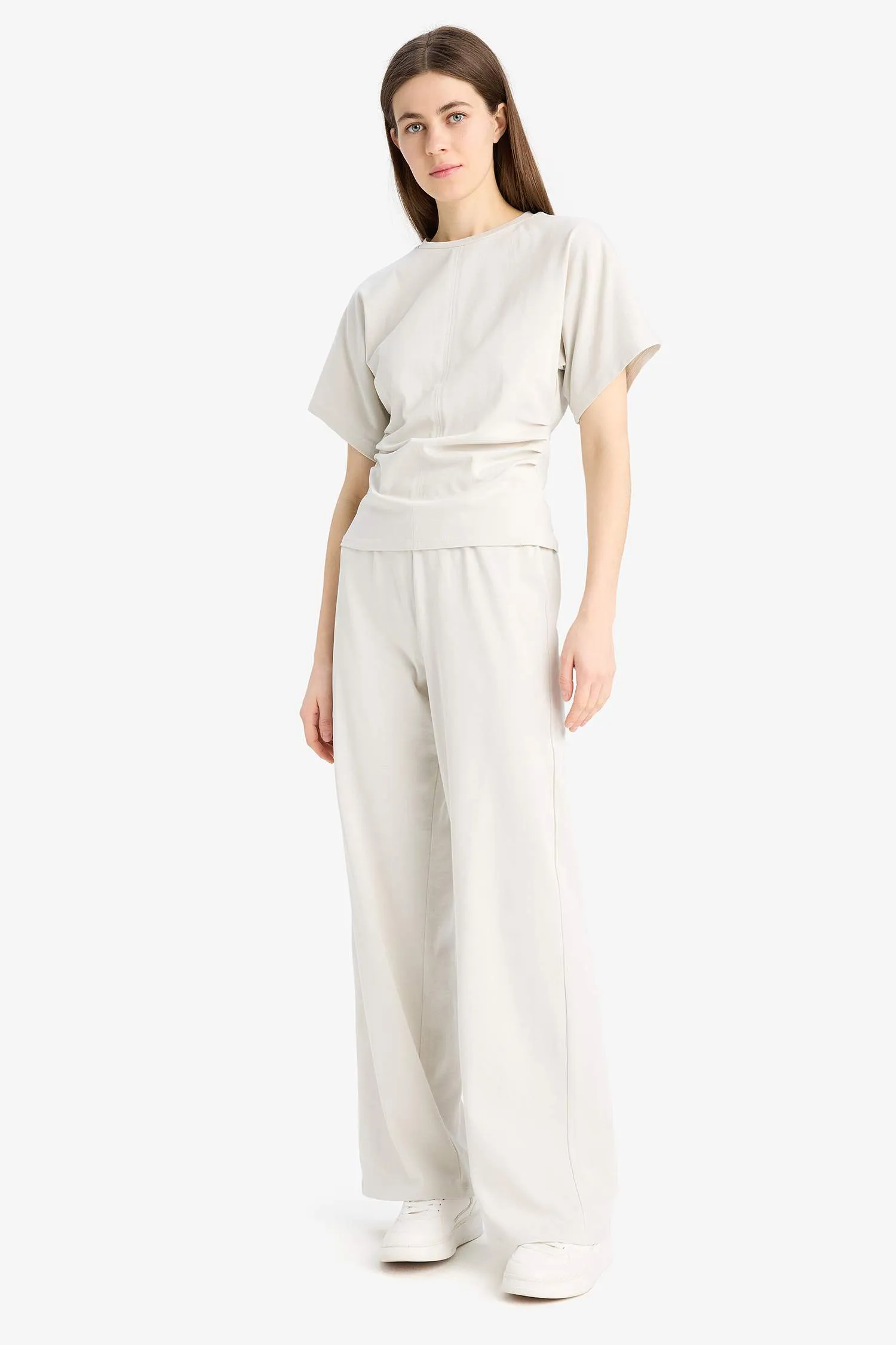 Wide Leg Basic Flat Wide Leg Premium Pants