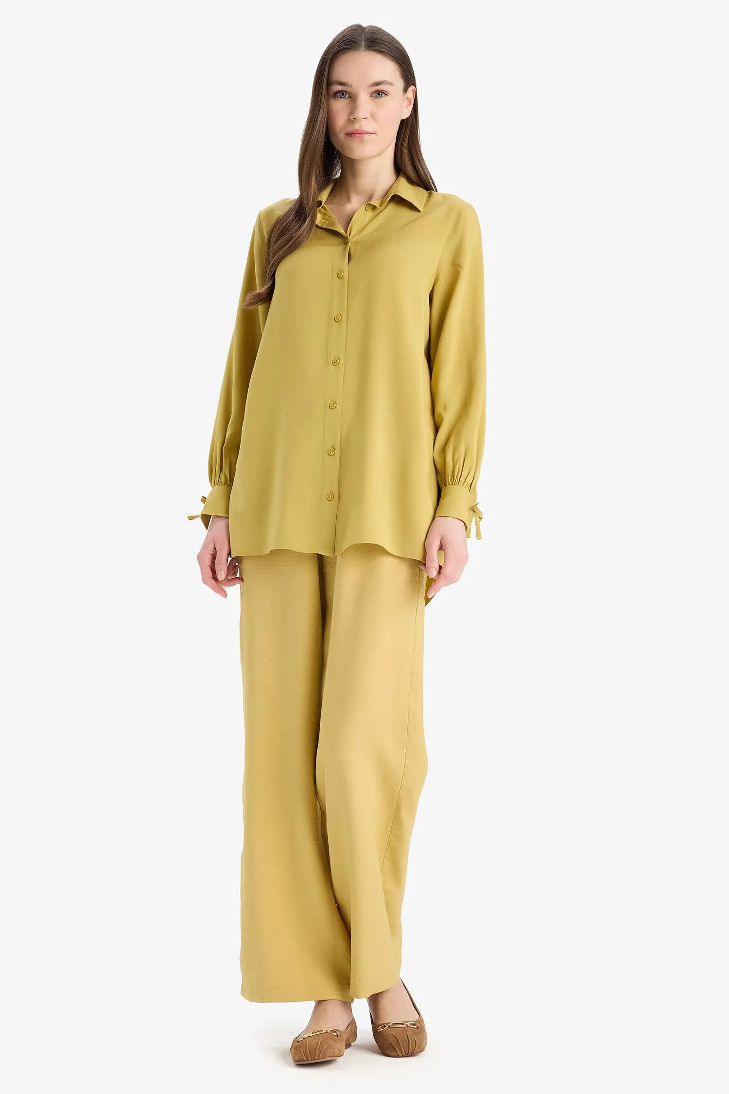 Wide Leg Basic Trousers