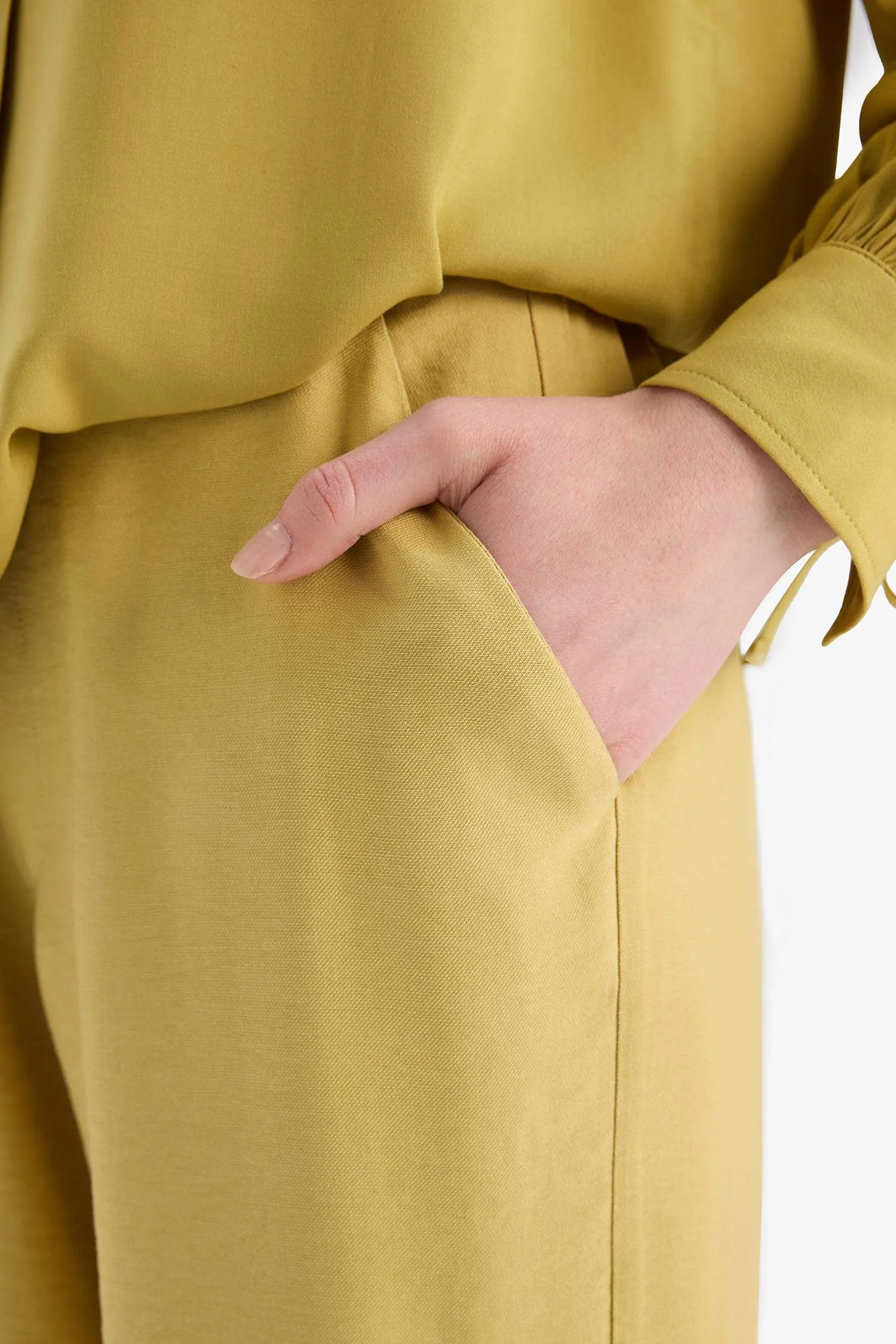 Wide Leg Basic Trousers