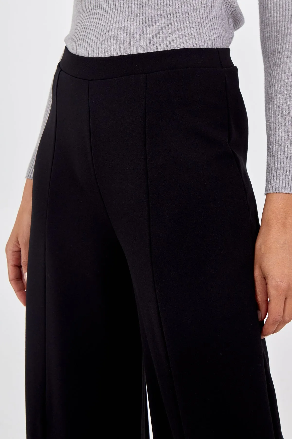 Wide Leg Button Side Trousers