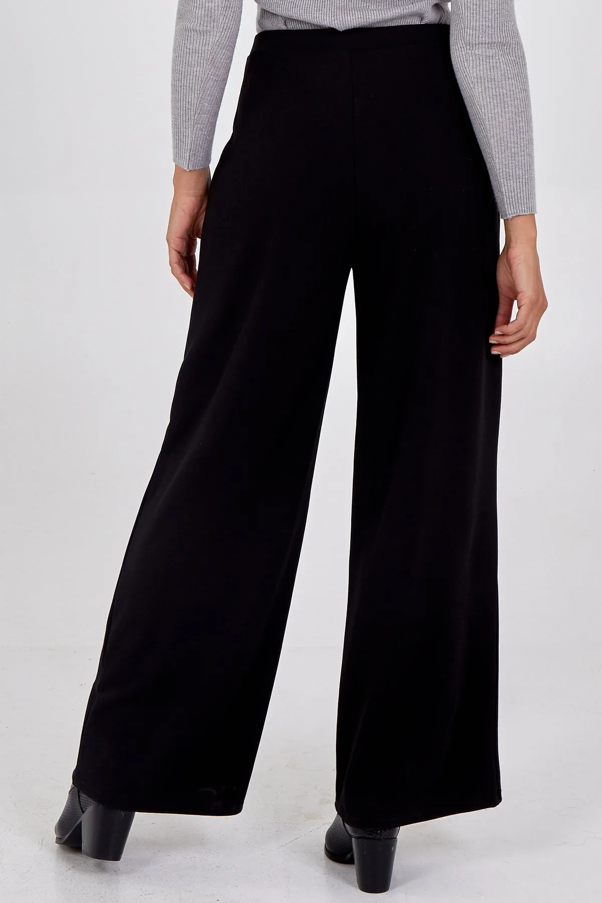 Wide Leg Button Side Trousers