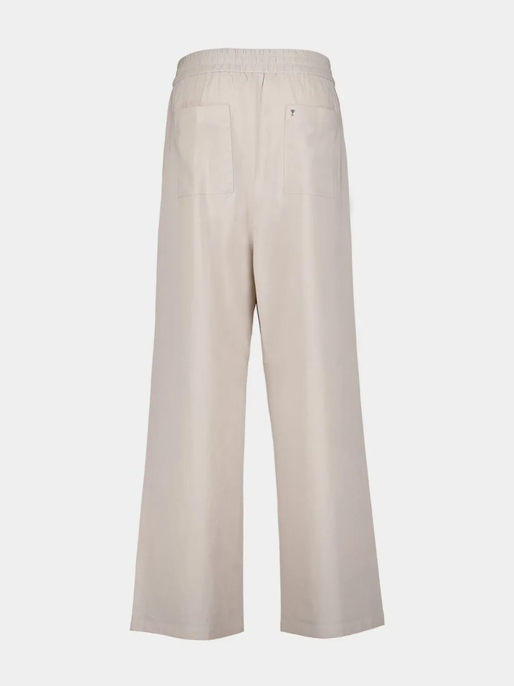 Wide Leg Crepe Trousers