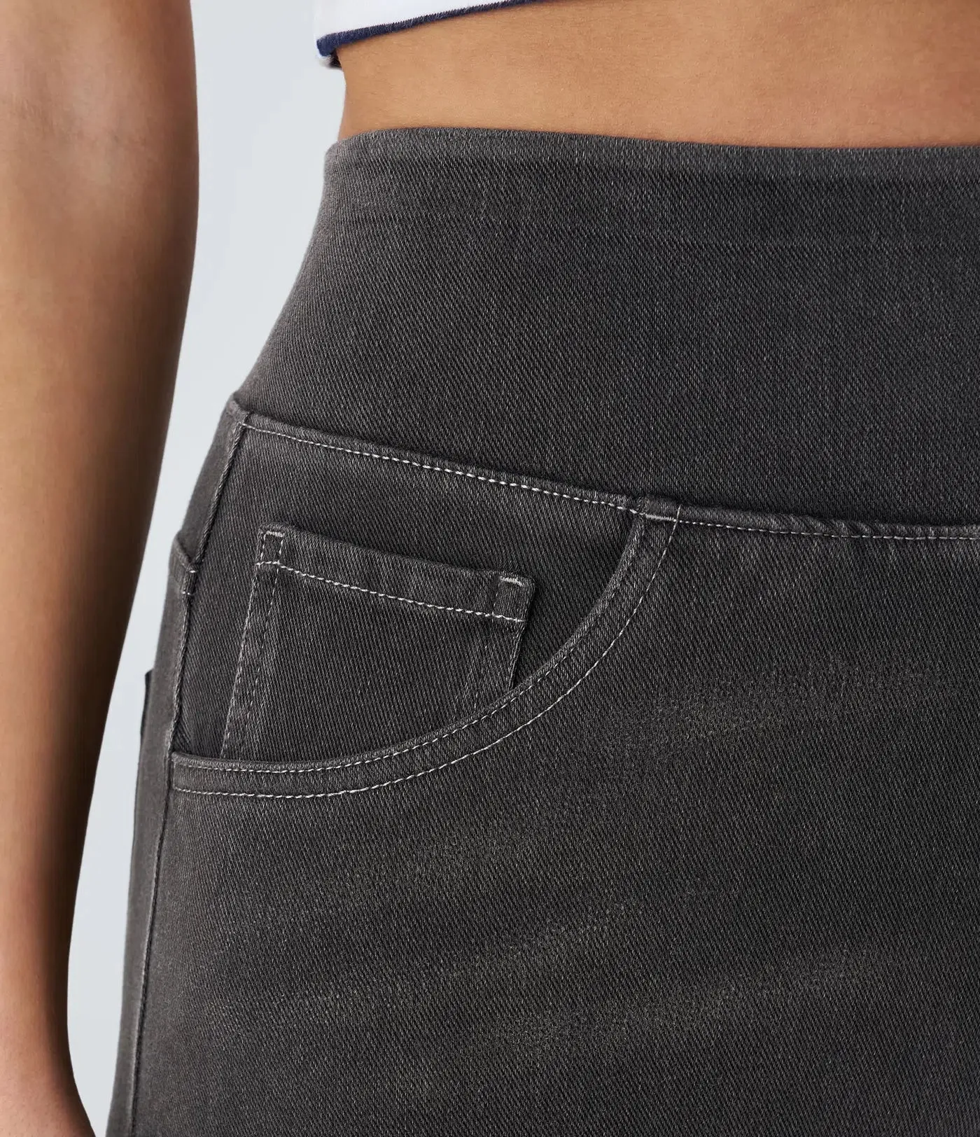 Wide Leg Knitted Jeans