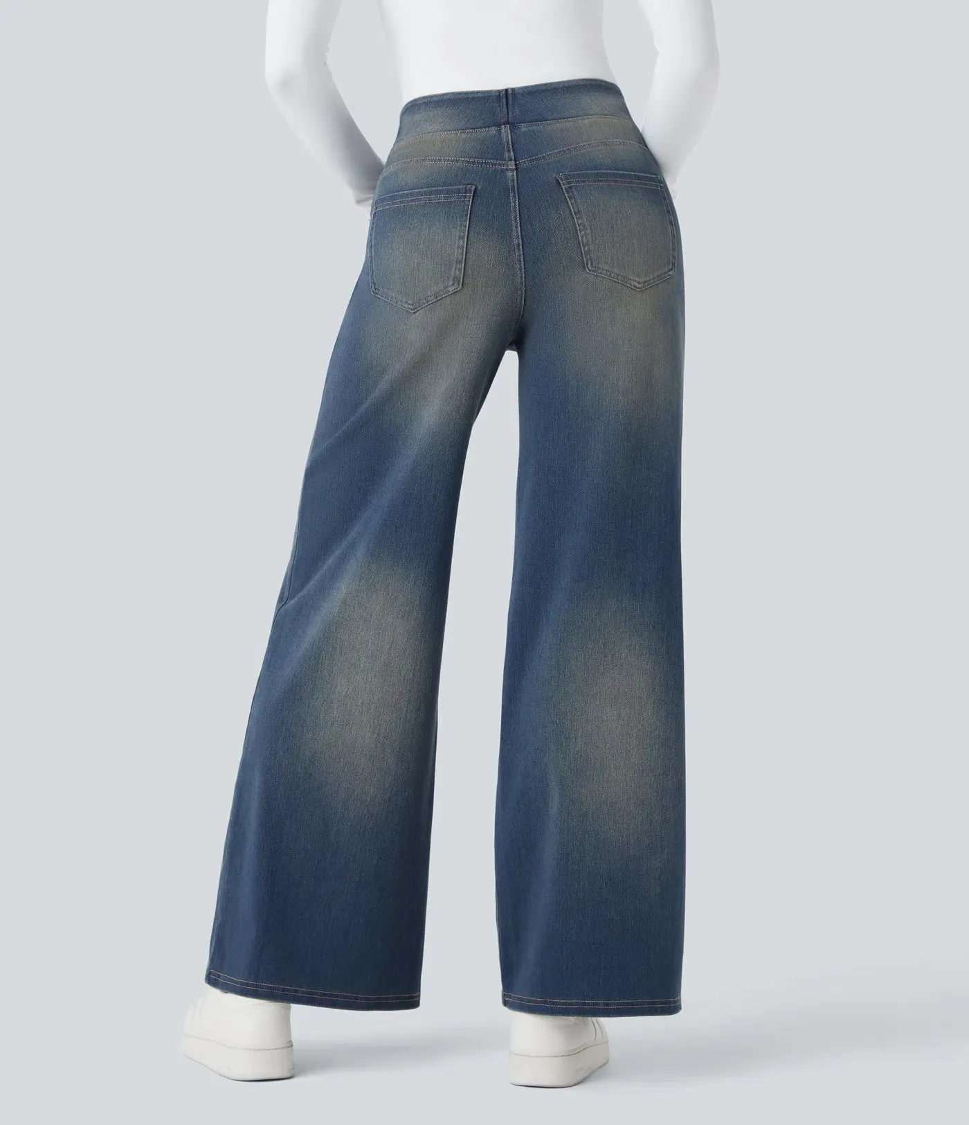 Wide Leg Knitted Jeans