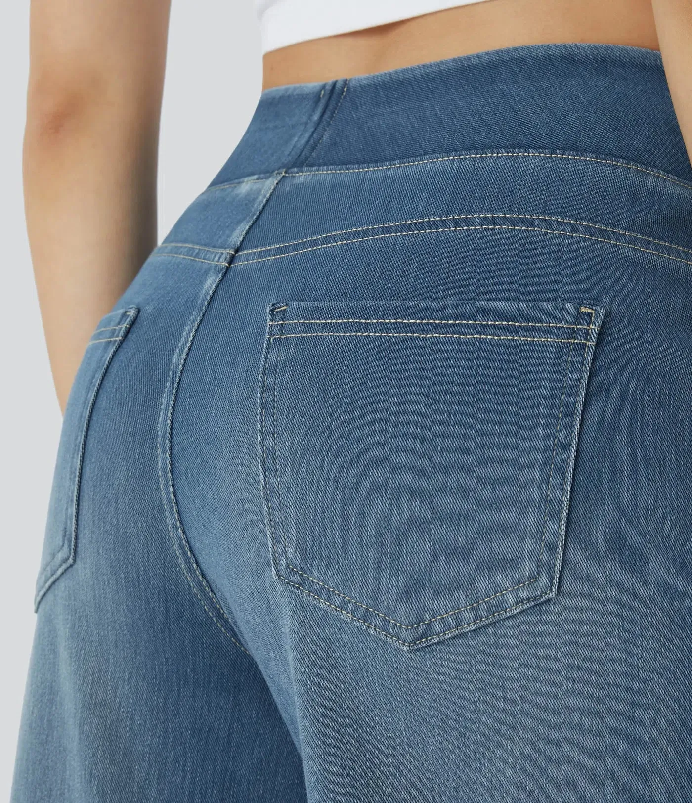 Wide Leg Knitted Jeans