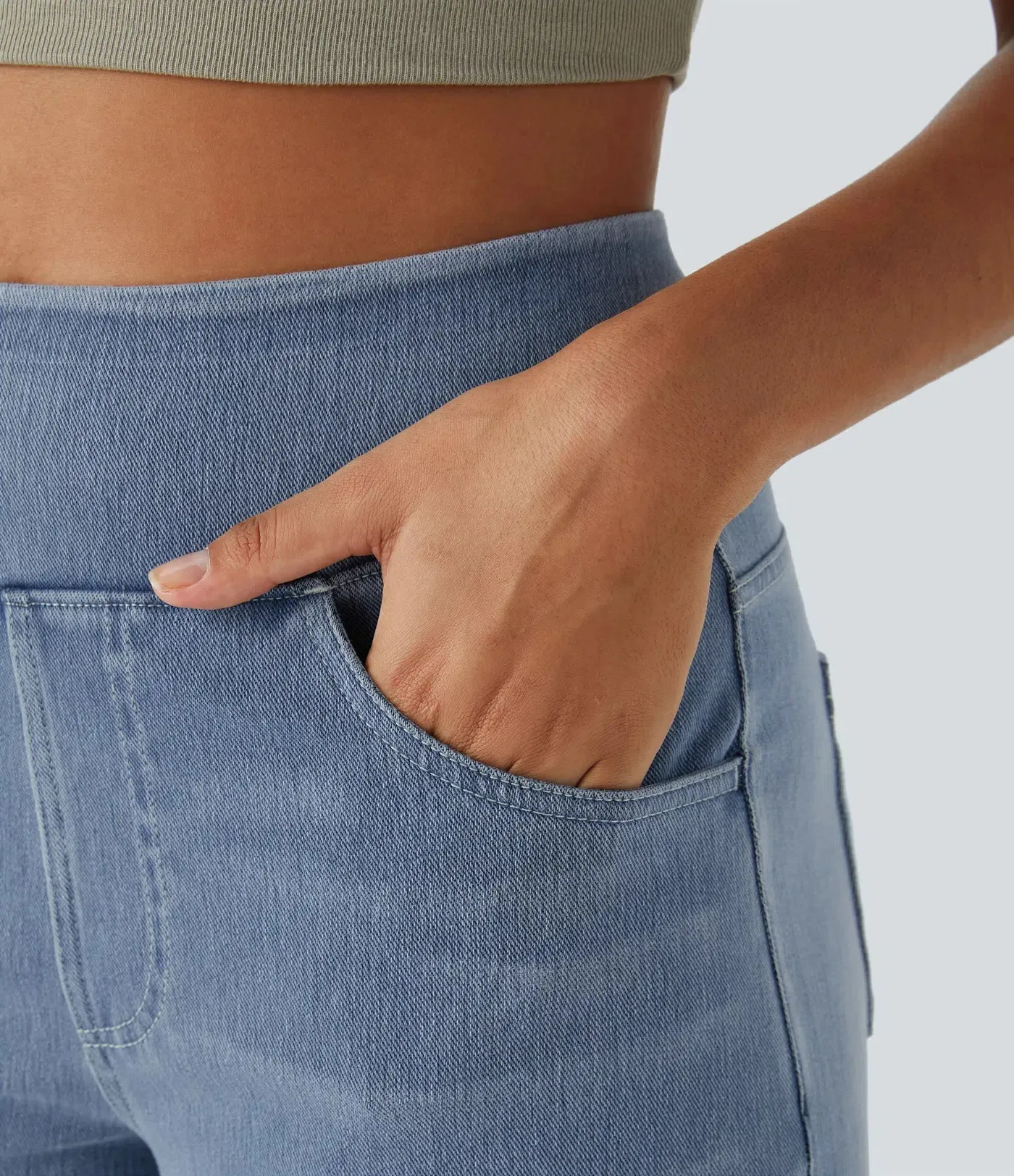 Wide Leg Knitted Jeans