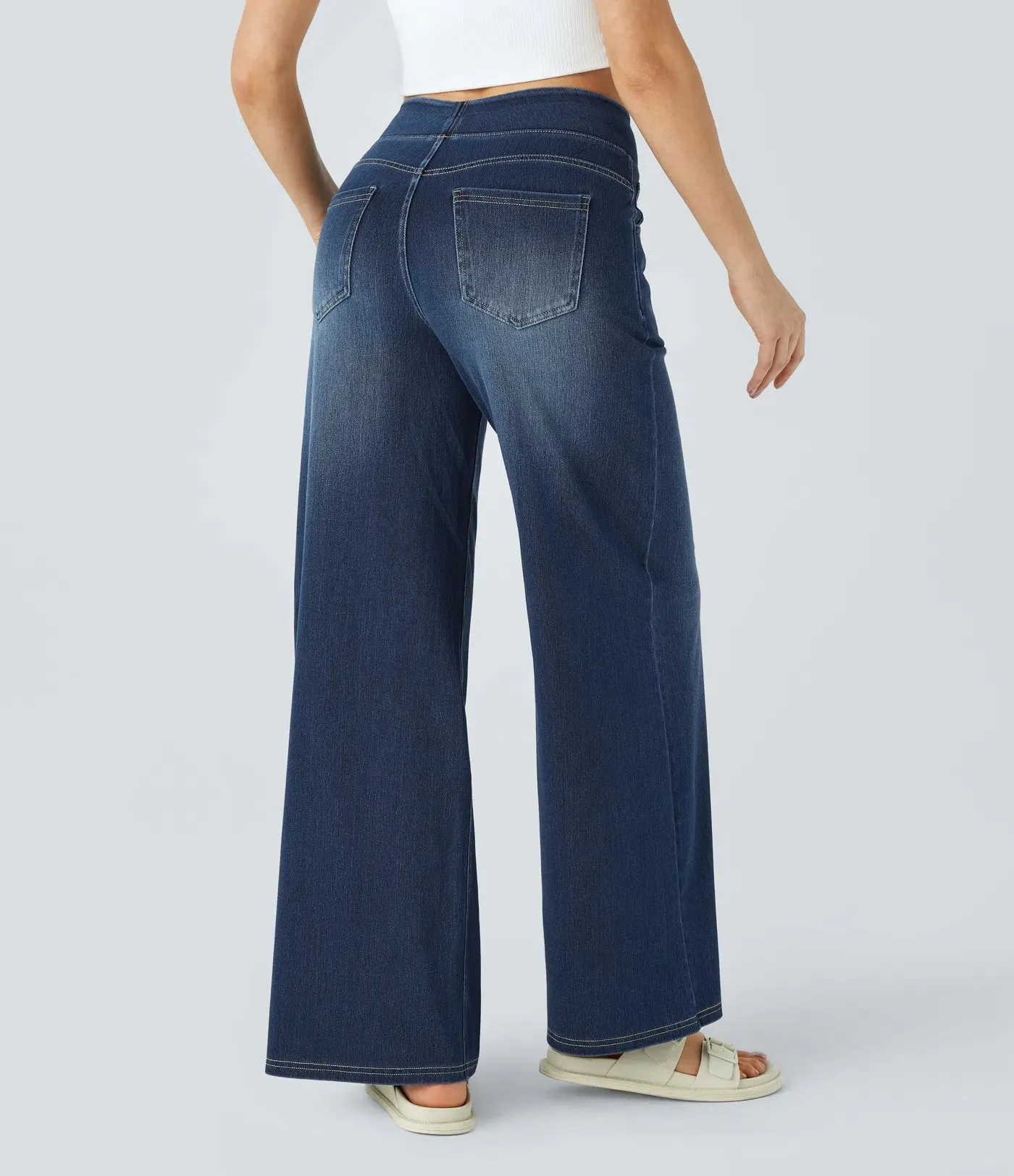Wide Leg Knitted Jeans