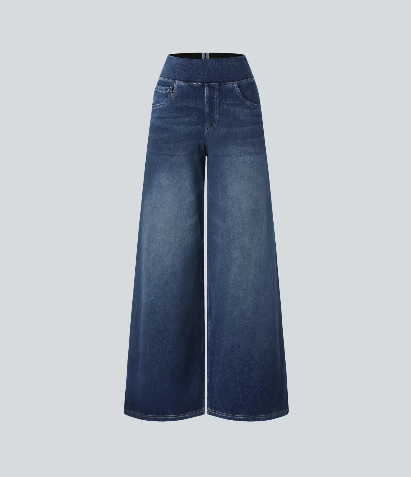 Wide Leg Knitted Jeans