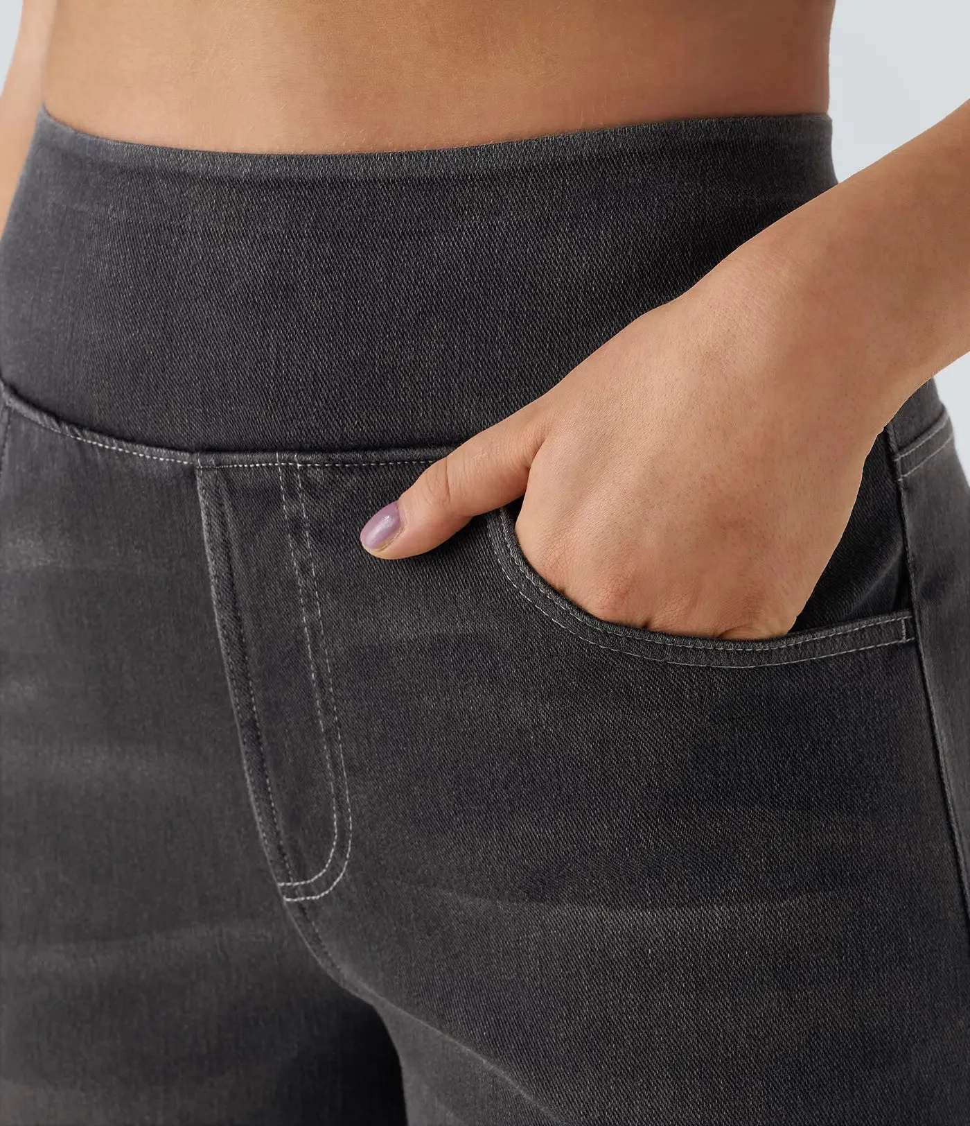 Wide Leg Knitted Jeans