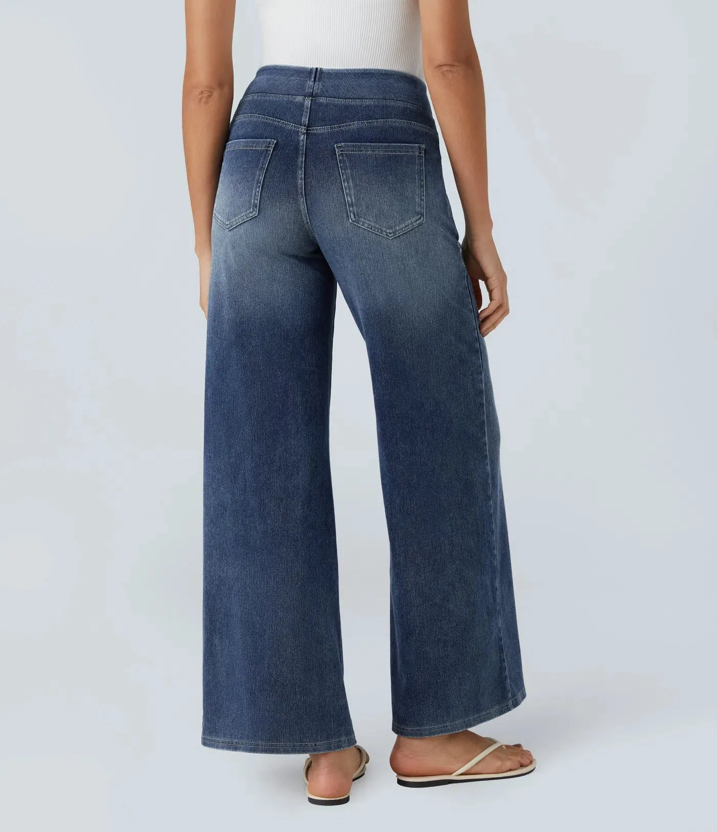 Wide Leg Knitted Jeans