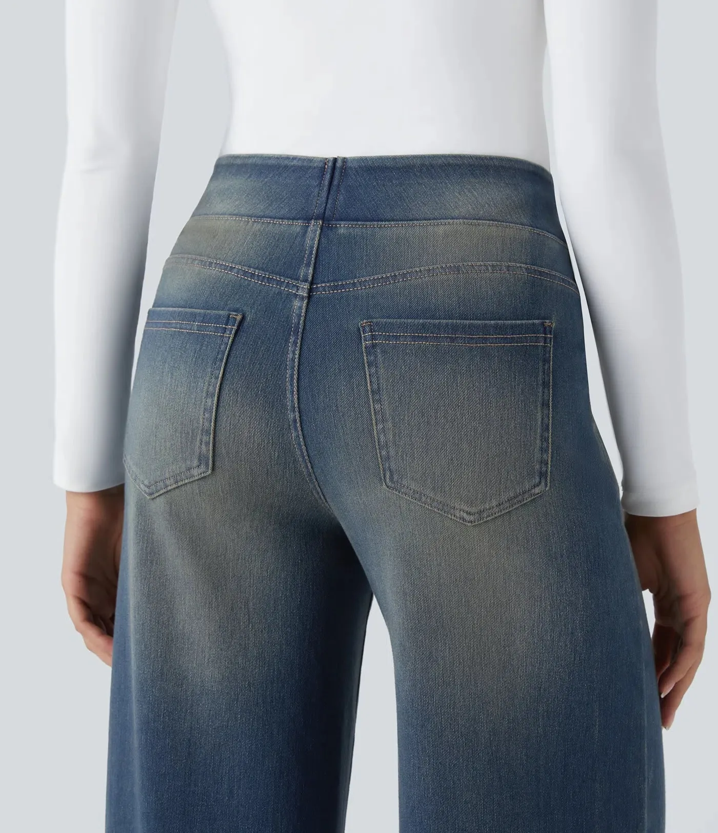 Wide Leg Knitted Jeans