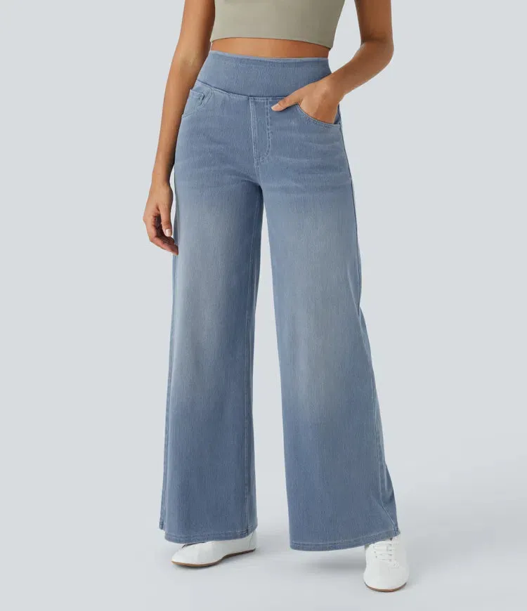 Wide Leg Knitted Jeans