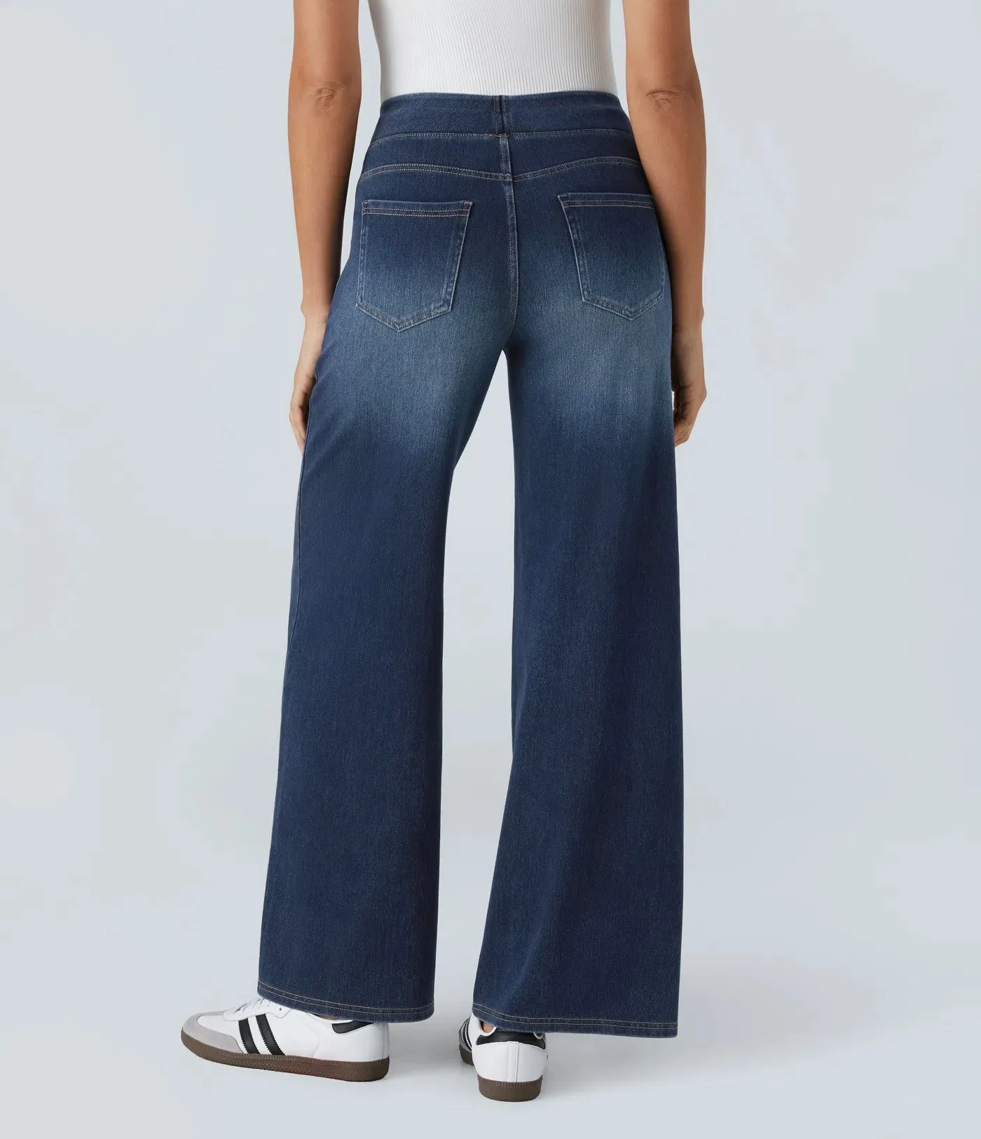 Wide Leg Knitted Jeans