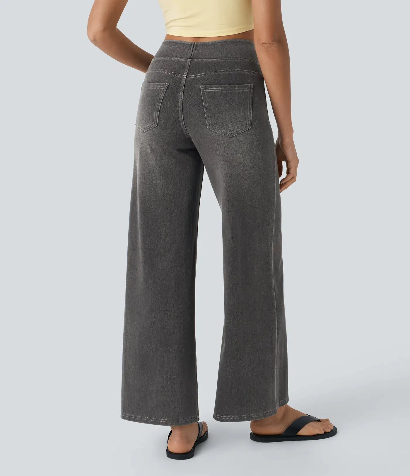 Wide Leg Knitted Jeans