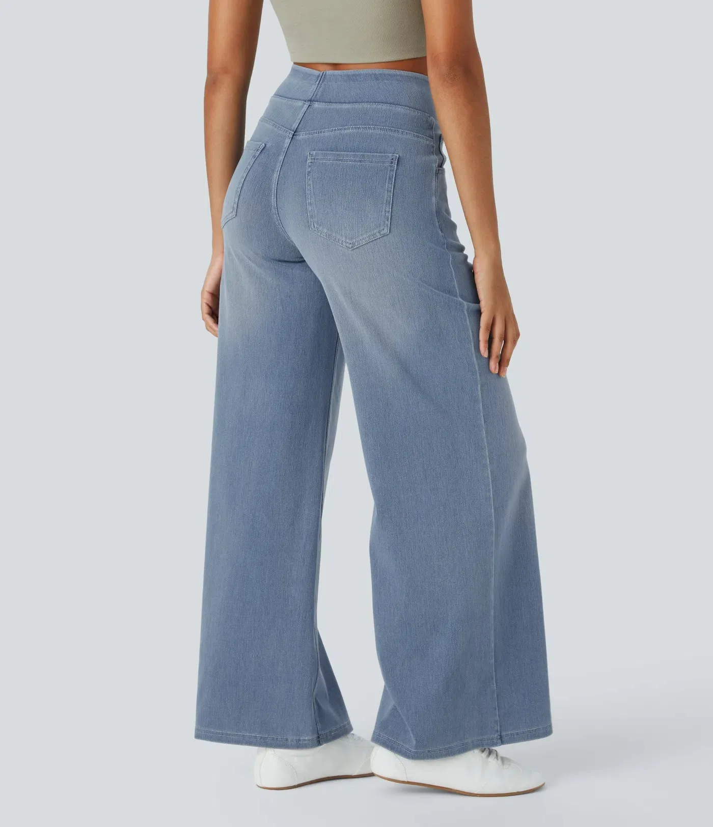 Wide Leg Knitted Jeans