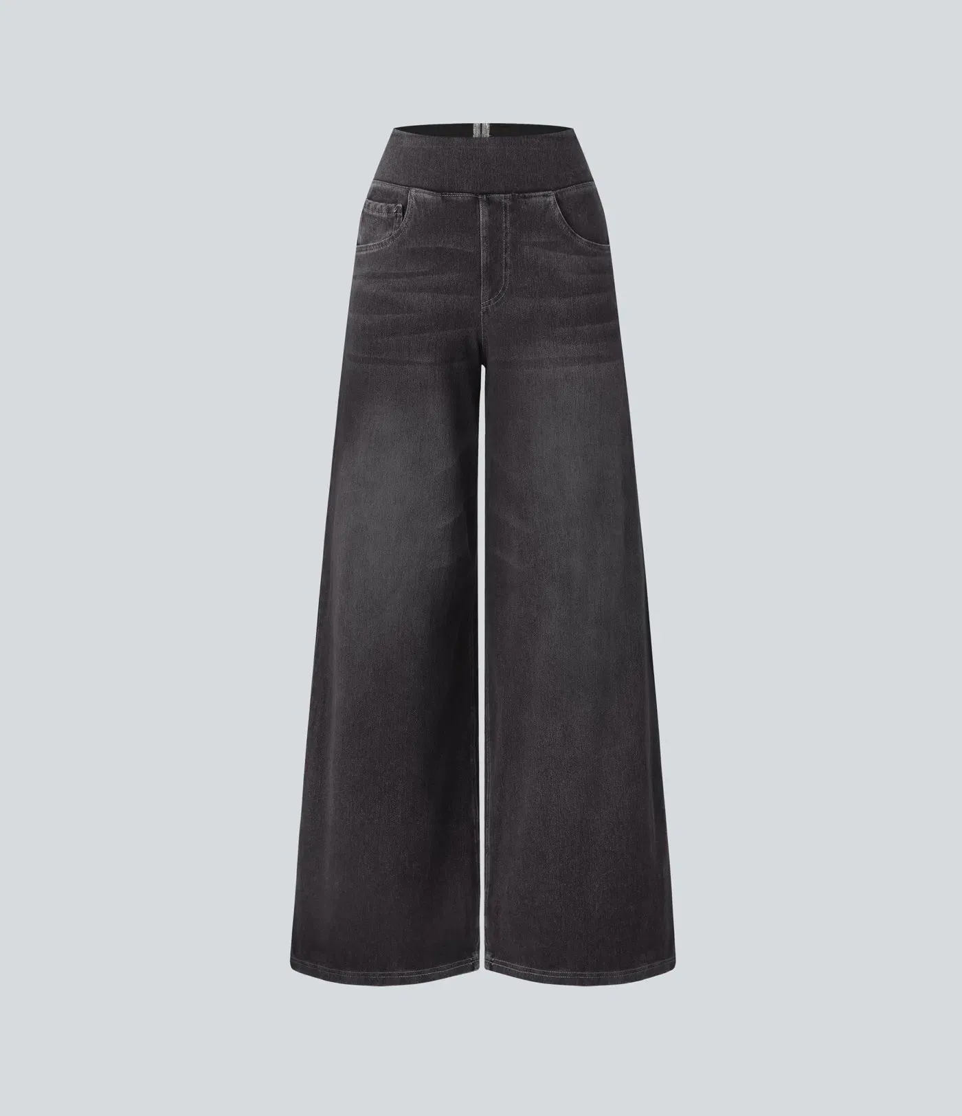 Wide Leg Knitted Jeans