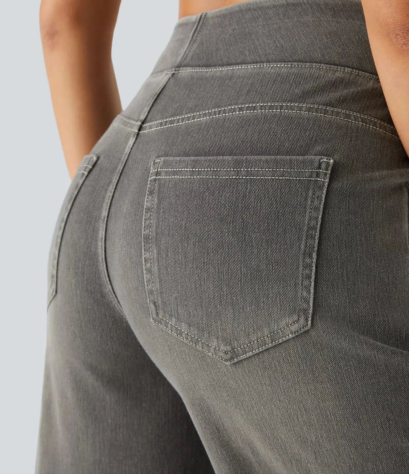 Wide Leg Knitted Jeans
