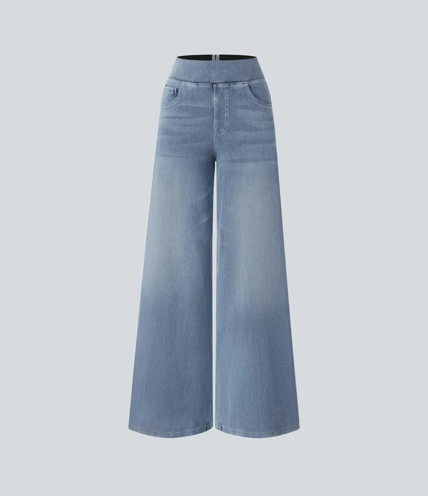 Wide Leg Knitted Jeans