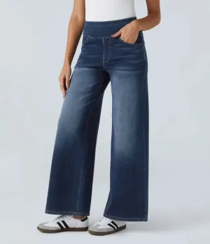 Wide Leg Knitted Jeans