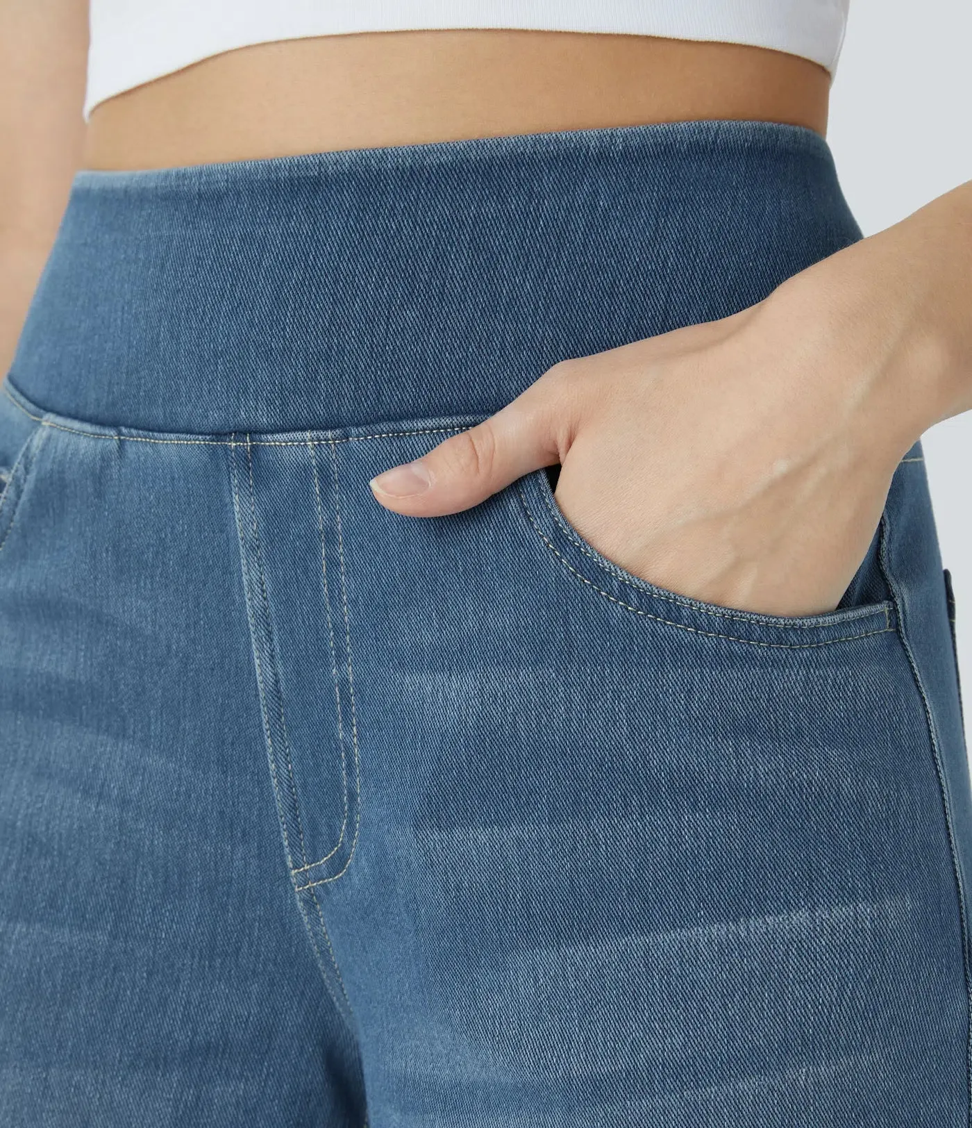 Wide Leg Knitted Jeans