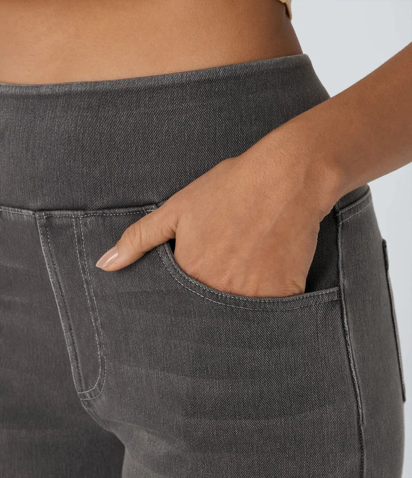 Wide Leg Knitted Jeans
