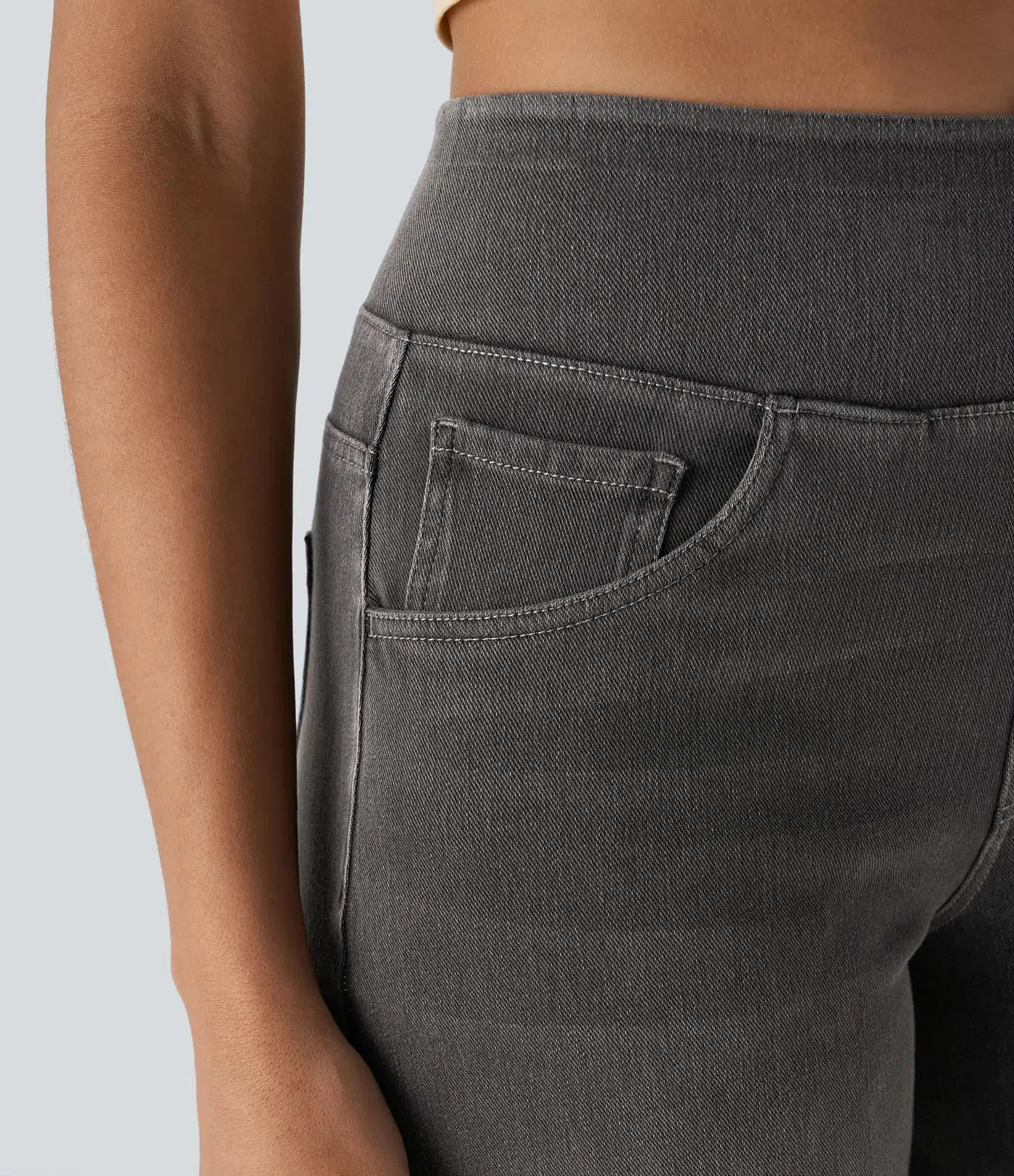 Wide Leg Knitted Jeans