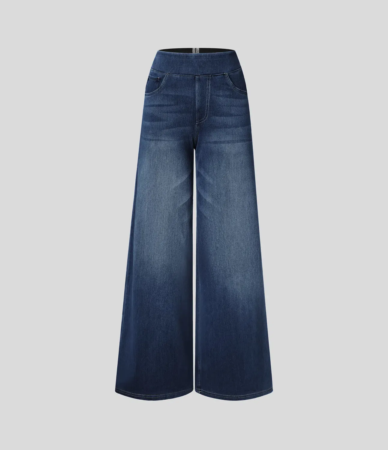 Wide Leg Knitted Jeans