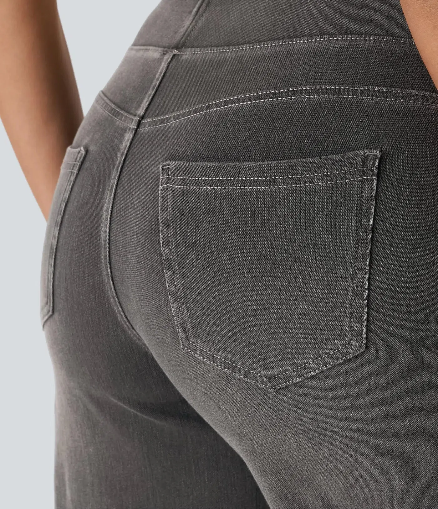 Wide Leg Knitted Jeans