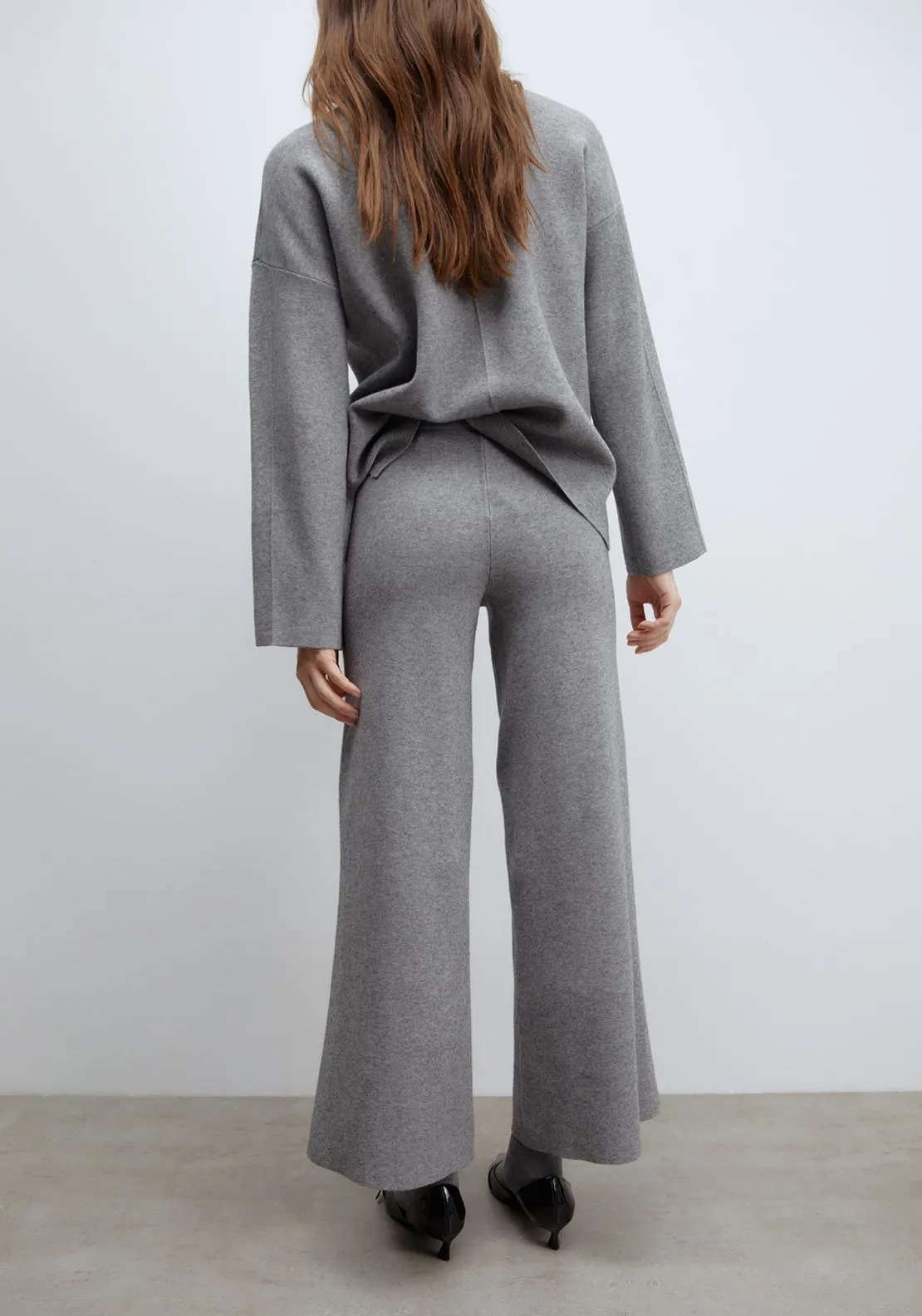 Wide-leg trousers - Grey Medium Mela