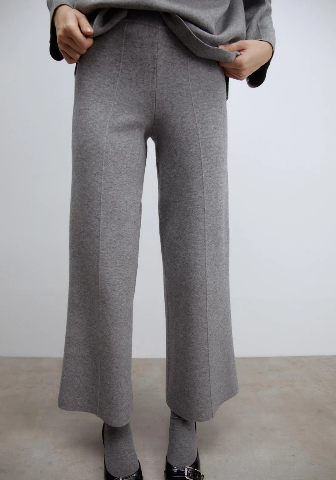 Wide-leg trousers - Grey Medium Mela