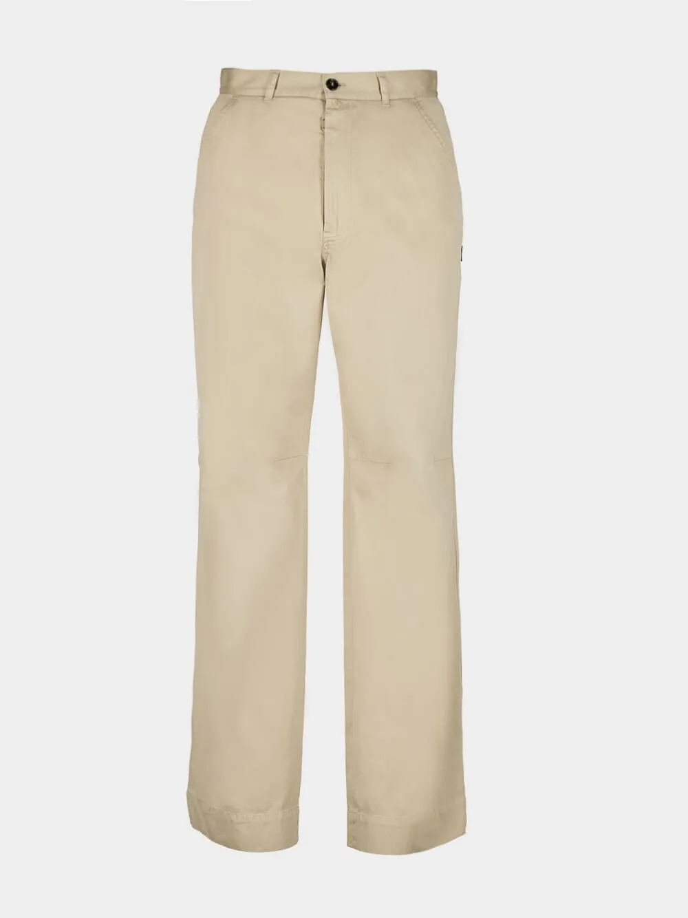 Wide-Leg Twill Chinos