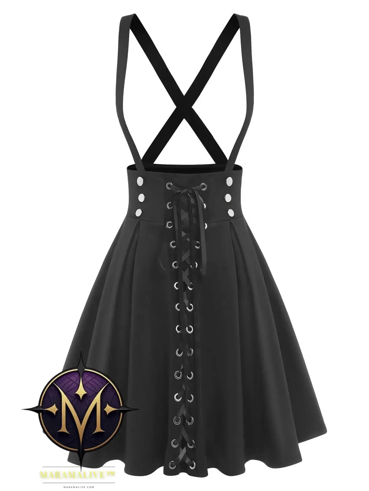 Wipalo Plus Size 3XL Black Casual Skirt Gothic Streetwear Wo