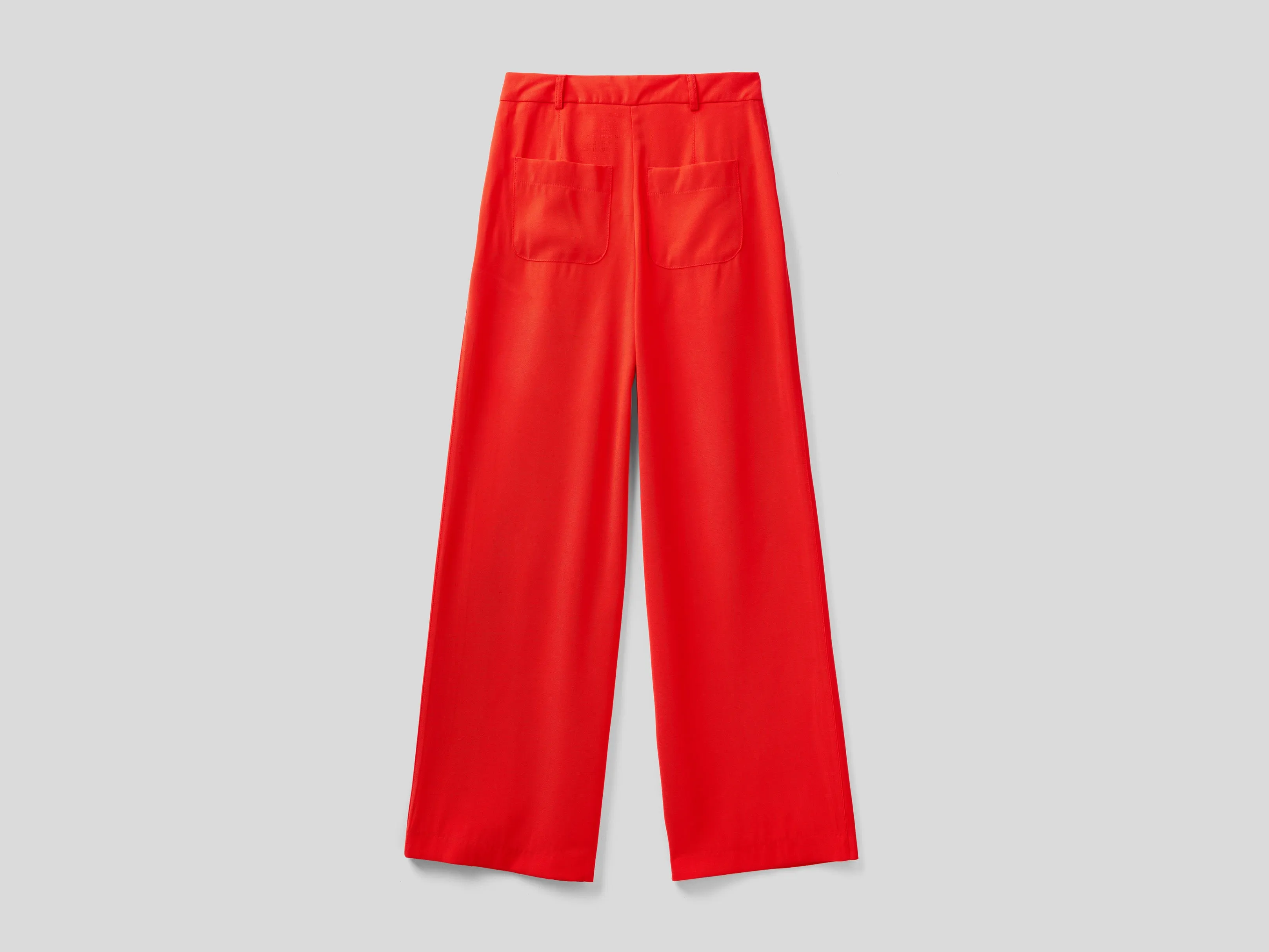 Women Solid Wide Leg Trousers