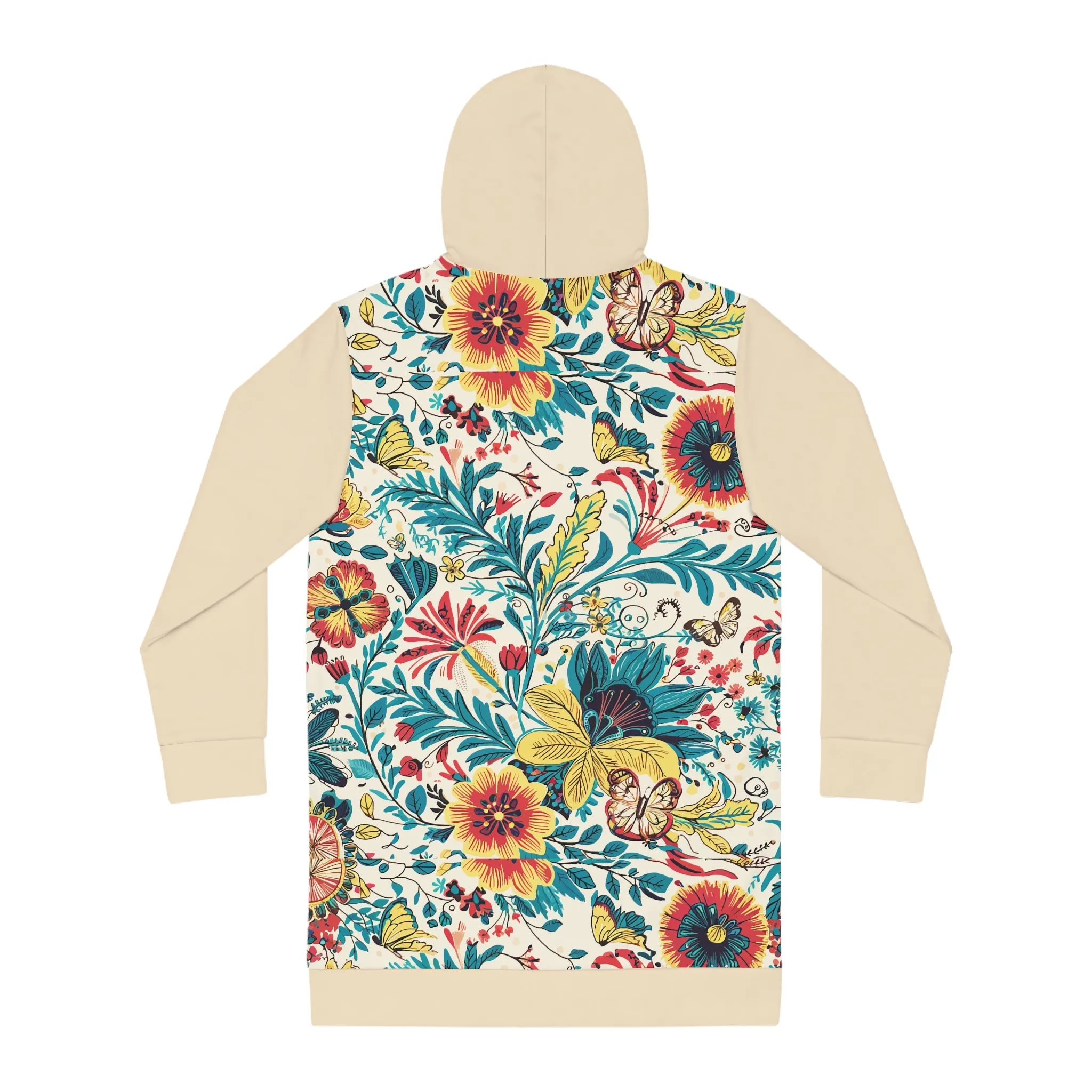 Women's Hoodie Dress - Coastal Flowers