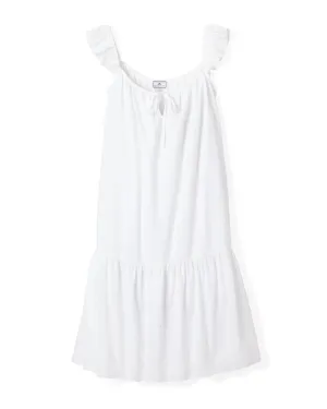 Women's Swiss Dots Celeste Nightgown- White