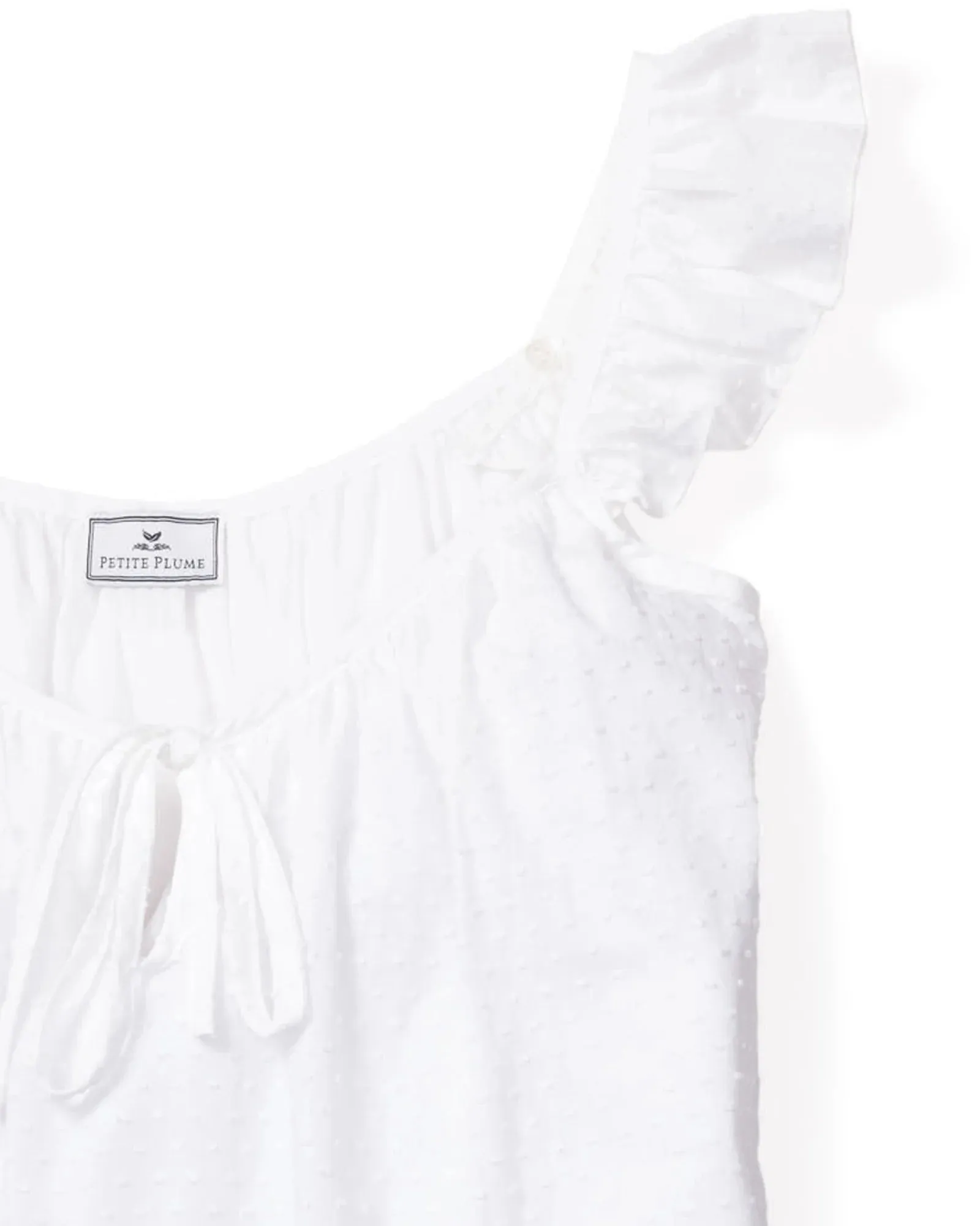 Women's Swiss Dots Celeste Nightgown- White