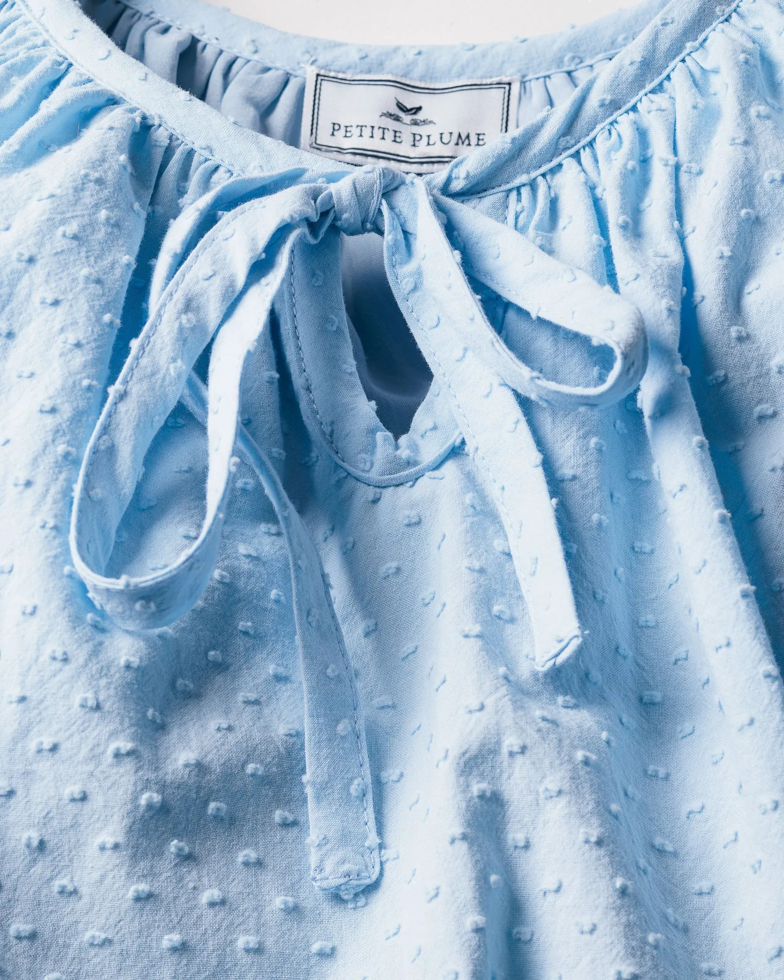 Women's Swiss Dots Celeste Short Set- Blue