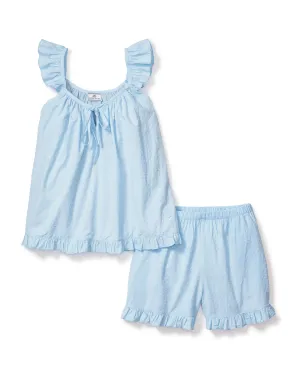 Women's Swiss Dots Celeste Short Set- Blue