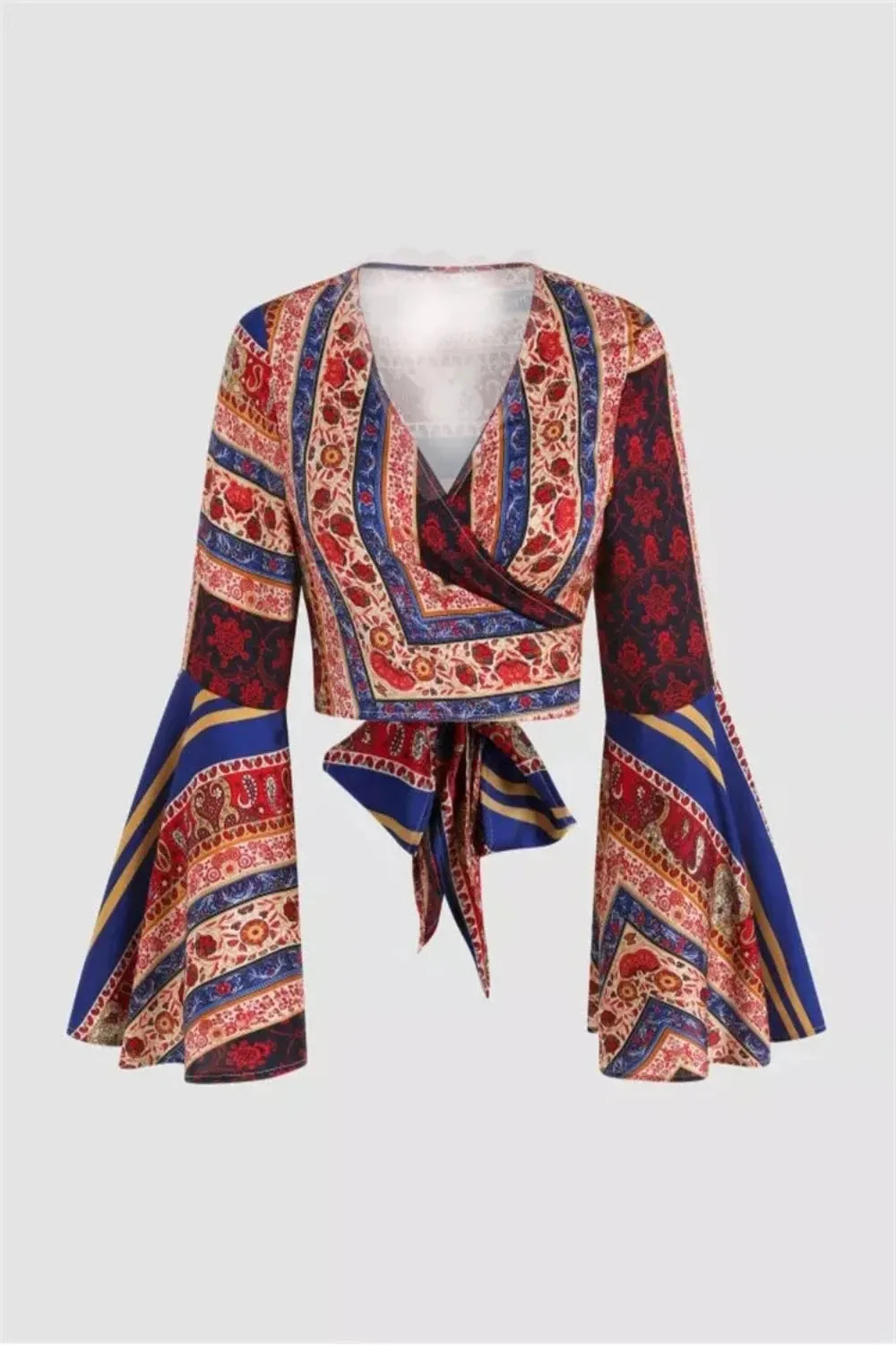 Women's Vintage Floral Print Boho Shirt