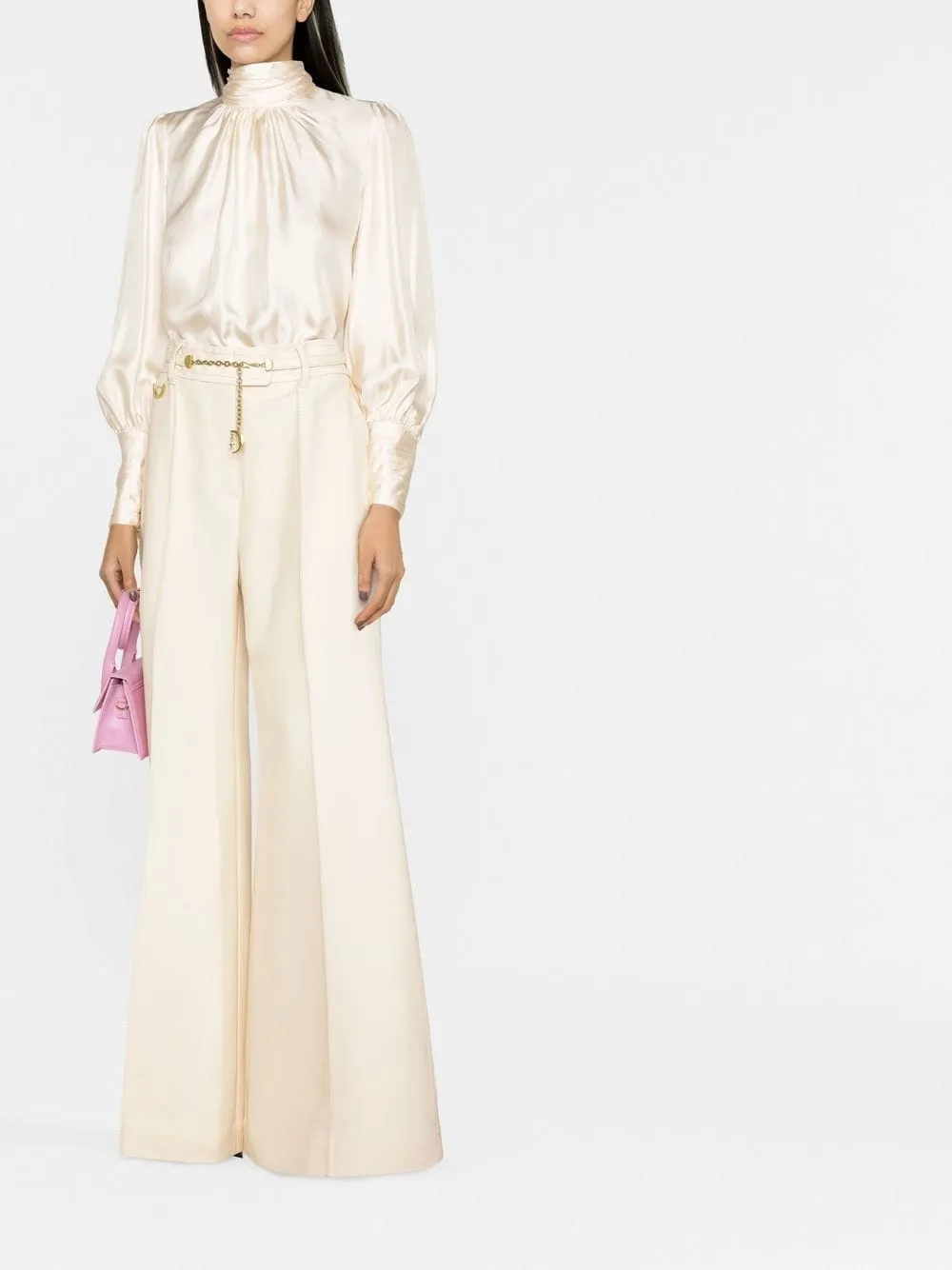 Wool blend trousers