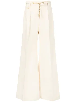 Wool blend trousers